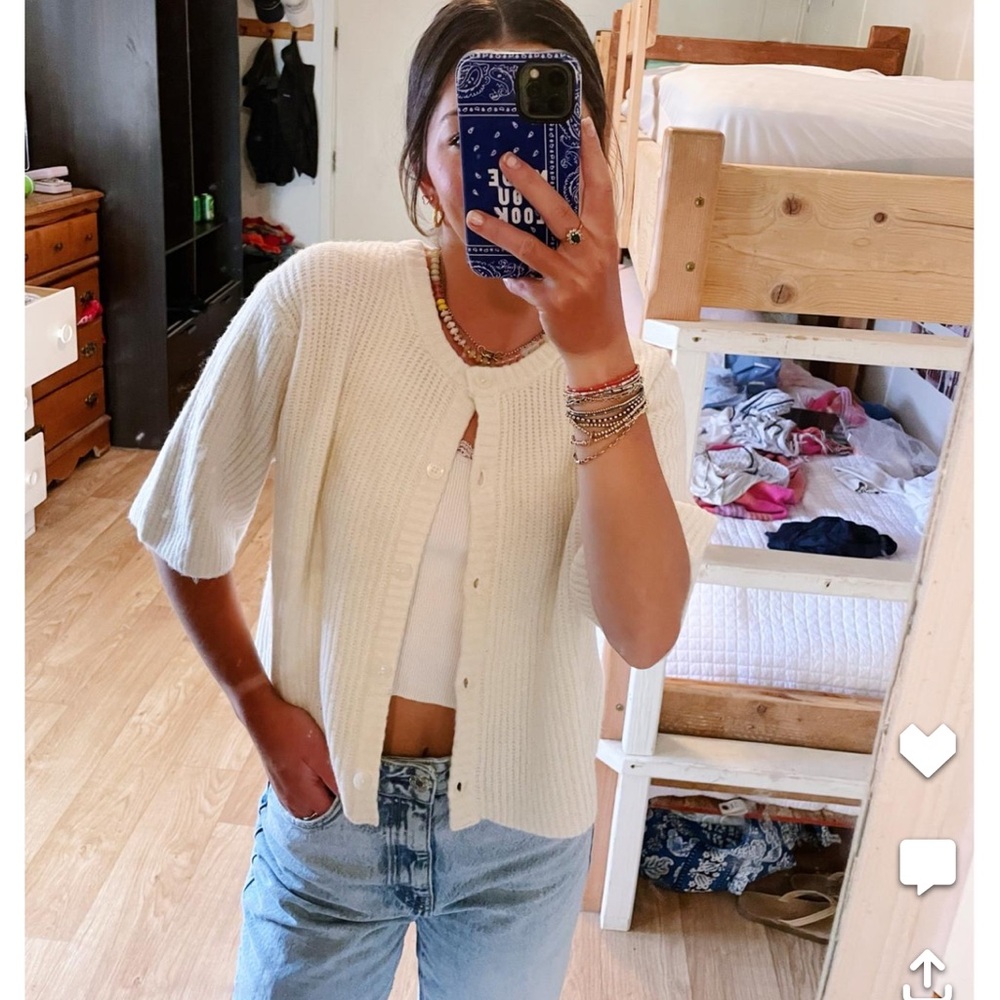 Aerie Unreal Short Sleeve Cardigan